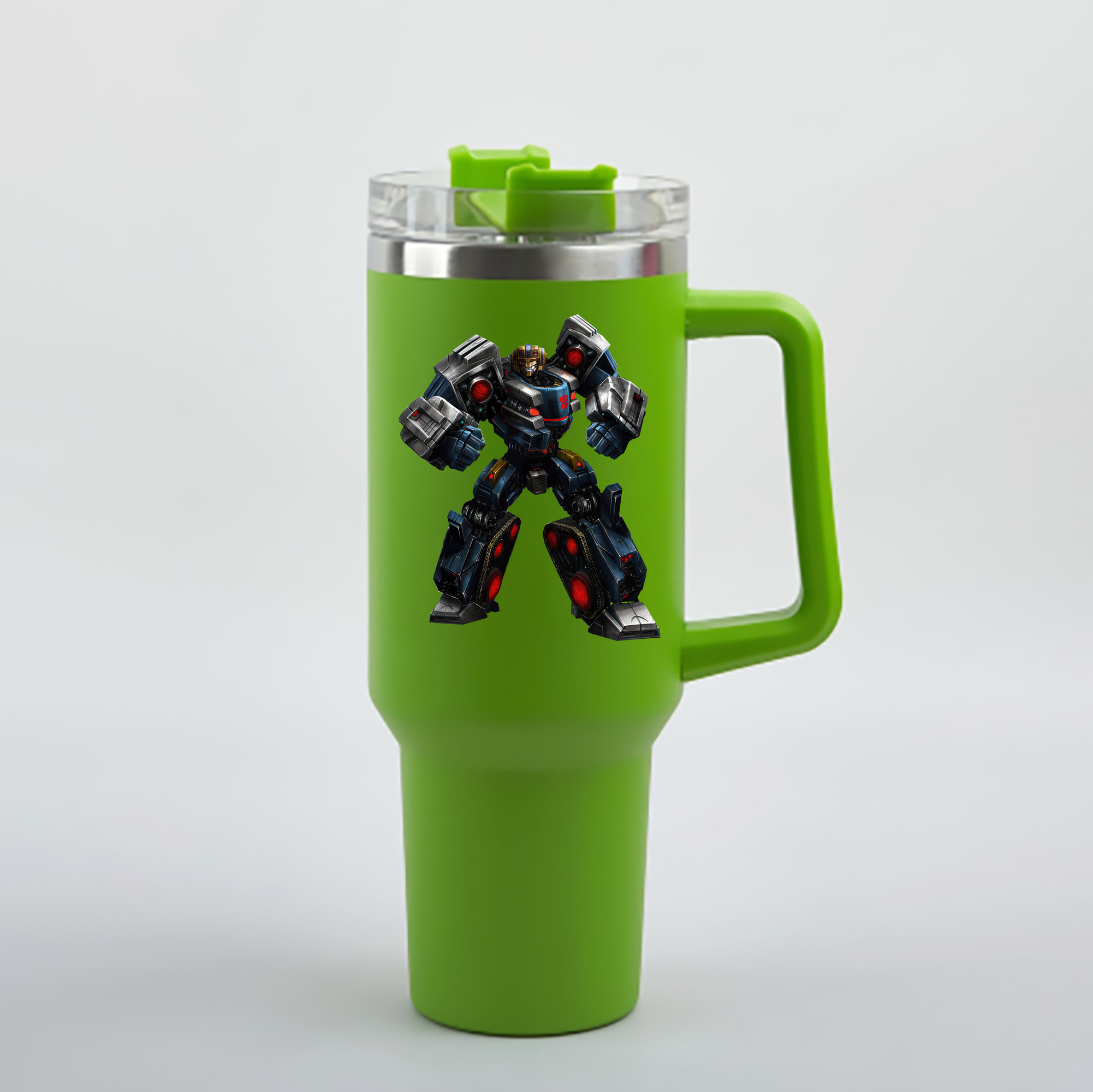 （画像用） Transformers トランスフォーマー 1200mL車用タンブラー - クリスタルステッカー（プラスチックストロー付き）